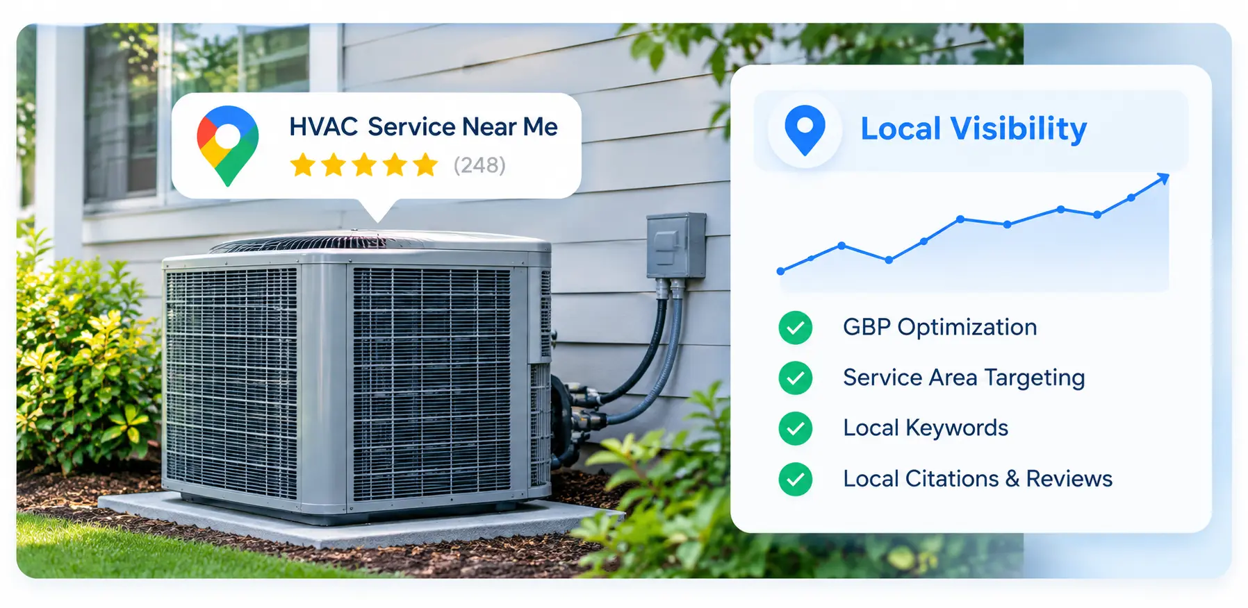 Local SEO for HVAC Services Local SEO strategy helping HVAC companies improve Google Maps visibility